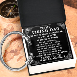 Norse Dragon Bracelet - Viking - From Daughter - To My Dad - I Love You To Valhalla And Back - Ukgbzi18001