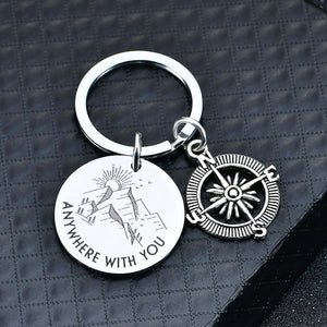 Compass Keychain - Travel - To My Wife - I Love You For - Ukgkw15005