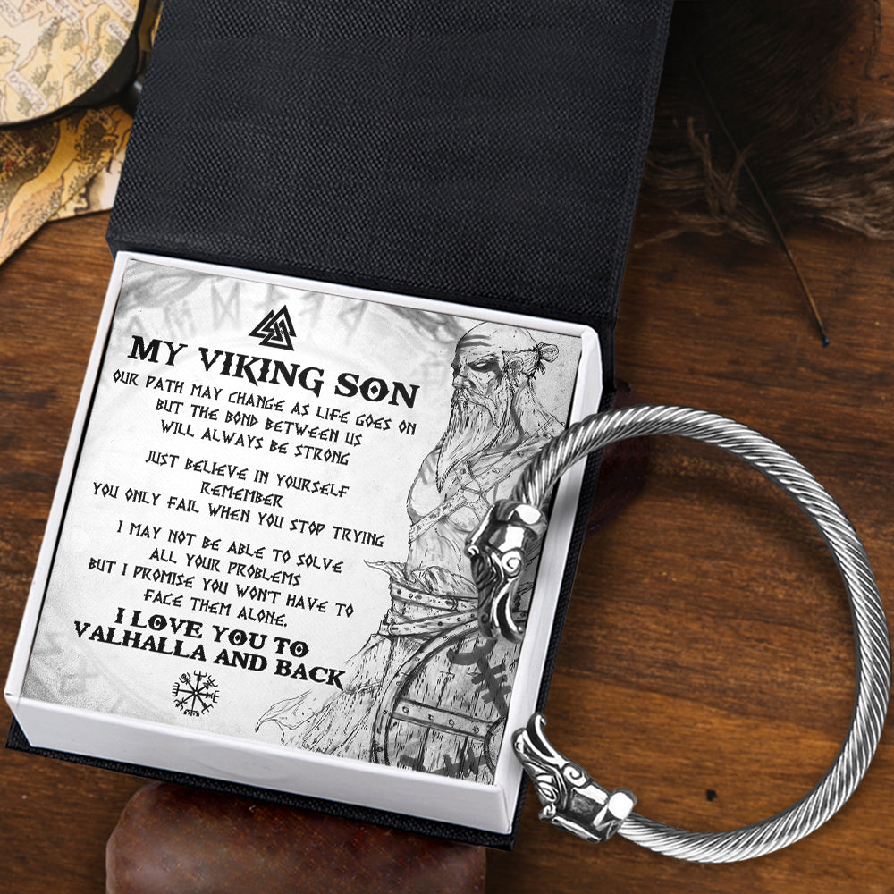 Norse Dragon Bracelet - Viking - To My Son - I Love You To Valhalla And Back - Ukgbzi16008