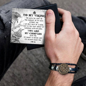 Viking Compass Bracelet - Viking - To My Man - You Are My Compass - Ukgbla26003