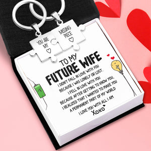 Puzzle Piece Keychain - Family - To My Future Wife - I Love You With All I Am - ukgkwd25001