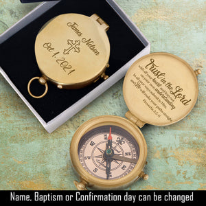 Personalised Engraved Compass - God - To Lover - Trust In The Lord - Ukgpb26041