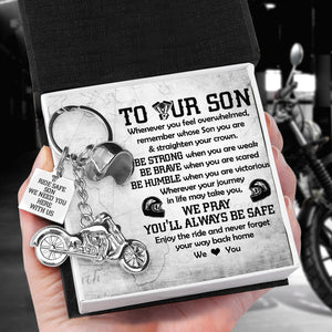 Classic Bike Keychain - Biker - To Our Son - We Love You - Ukgkt16004