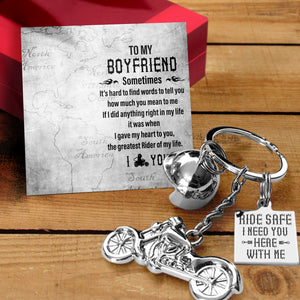 Classic Bike Keychain - To My Boyfriend - Ride Safe I Need You Here With Me - Ukgkt12006
