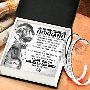 Viking Rune Couple Bracelets - Viking - To My Husband - I Do Believe In Fate And Destiny - Ukgbt14003