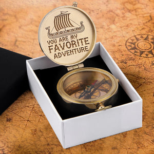 Engraved Compass - My Viking Man - You Are My Favorite Adventure - Ukgpb26022