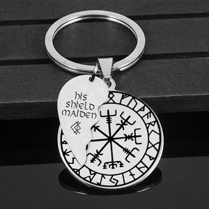 Viking Compass Couple Keychains - My Viking - You Are My Life - Ukgkdl26001 - Love My Soulmate
