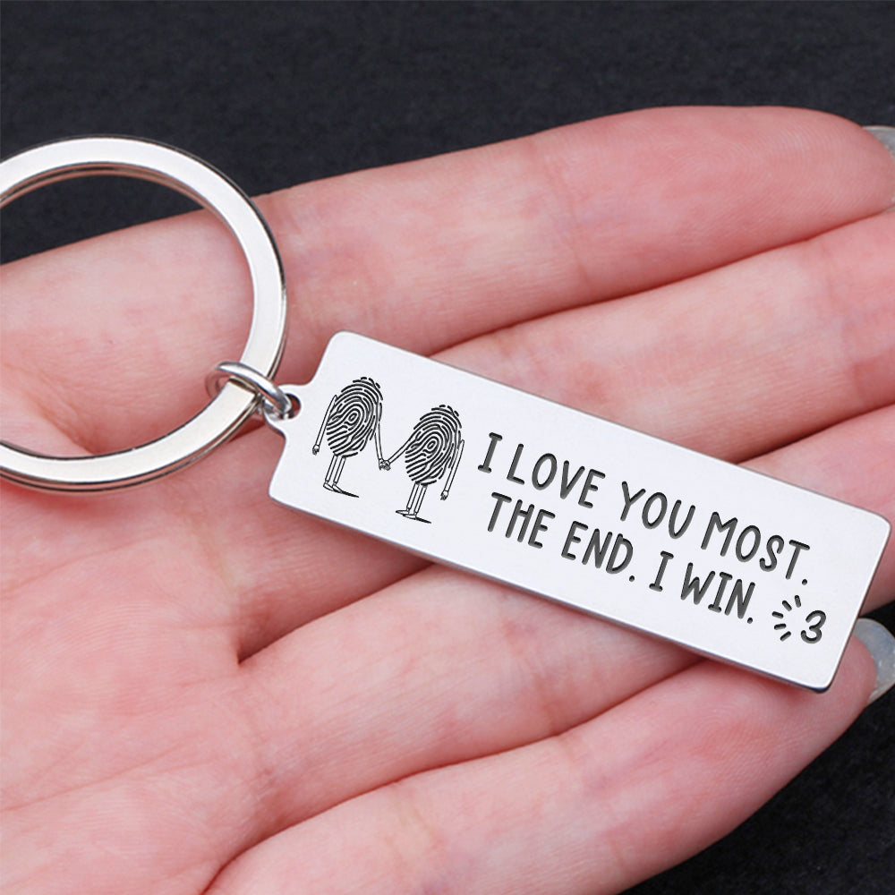Engraved Keychain - Family - To My Boyfriend - You Are The One I Want To Be With - Ukgkc12003