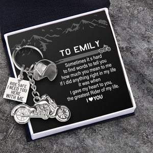 Personalized Classic Bike Keychain - To My Man - The Greatest Rider Of My Life - Ukgkt26001 - Love My Soulmate