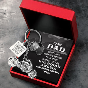 Classic Bike Keychain - Biker - To My Dad - Ride Safe I Need You Here With Me - Ukgkt18009