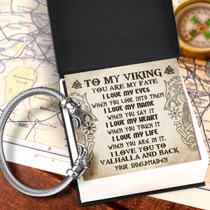 Norse Dragon Bracelet - Viking - To My Husband - I Love You To Valhalla And Back - Ukgbzi14004