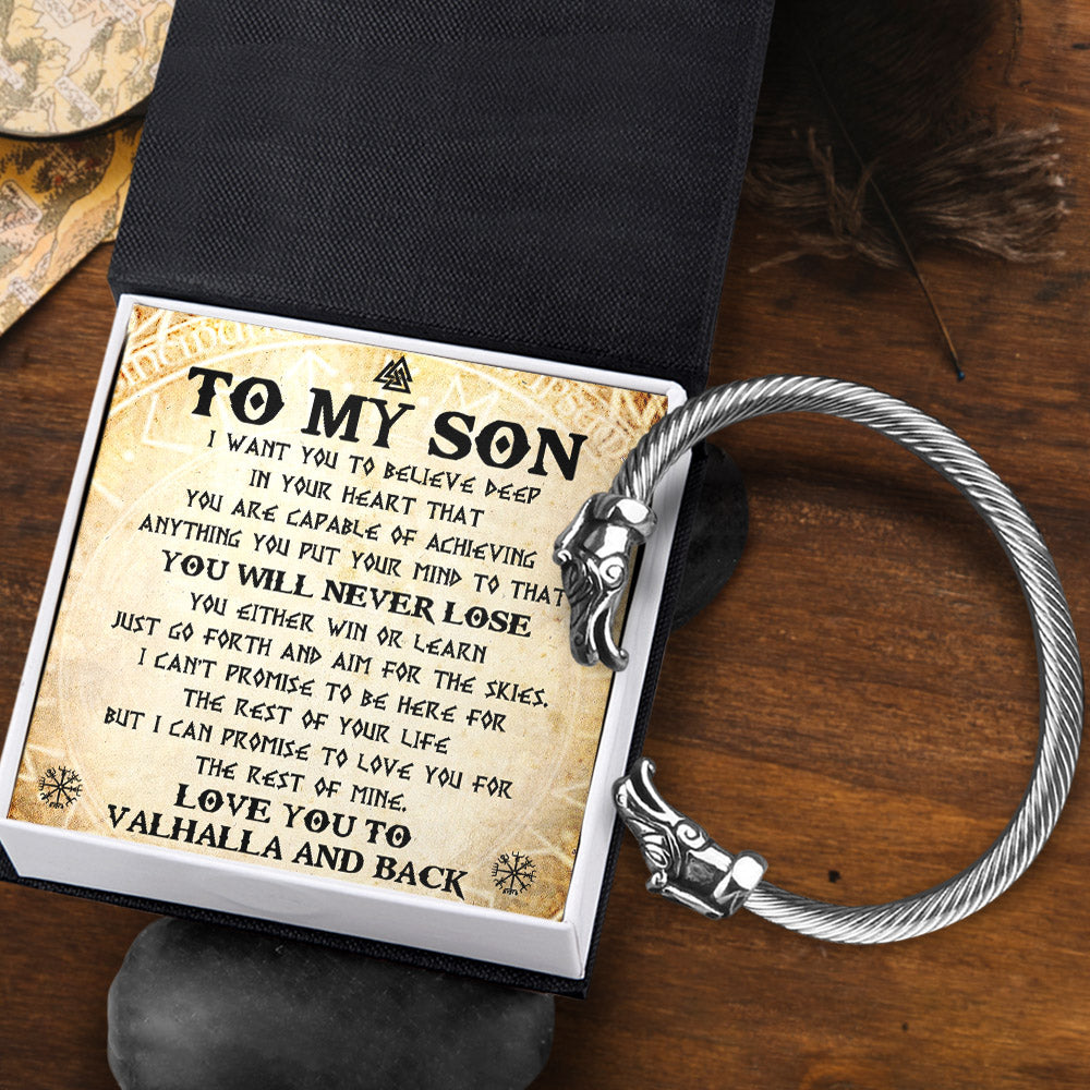 Personalised Norse Dragon Bracelet - Viking - To My Son - You Will Never Lose - Ukgbzi16002