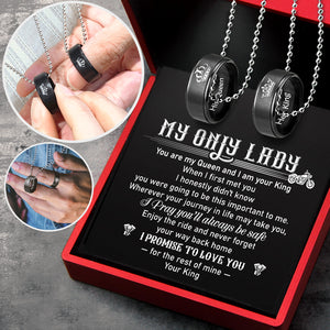Couple Pendant Necklaces - Biker - To My Only Lady - When I First Met You - Ukgnw13009