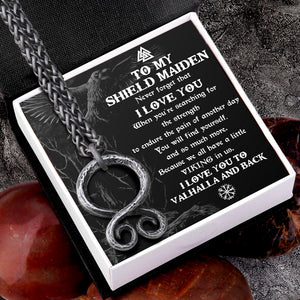 Troll Cross Necklace - Viking - To My ShieldMaiden - I Love You To Vahalla And Back - Ukgnfq13001