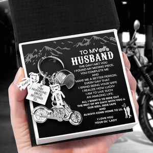 Personalised Kids Names Classic Bike Keychain - Biker - To My Husband - I Love You - Ukgkta14001
