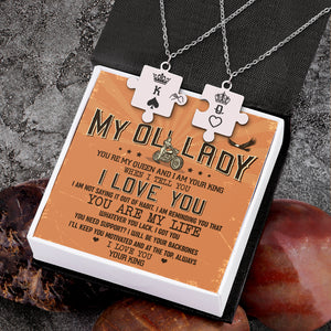 Puzzle Piece Necklace - Biker - To My Ol' Lady - I Love You - Ukglmb13002