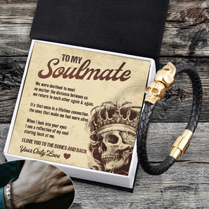 Skull Cuff Bracelet - Skull - To My Soulmate - When I Look Into Your Eyes - Ukgbbh26023