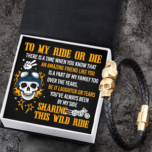 Skull Cuff Bracelet - Biker - To My Friend - You've Always Been By My Side - Ukgbbh33002