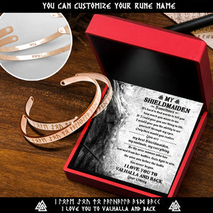 Personalised Viking Rune Couple Bracelets - Viking - To My Shieldmaiden - I Love You To Valhalla And Back - Ukgbt13003