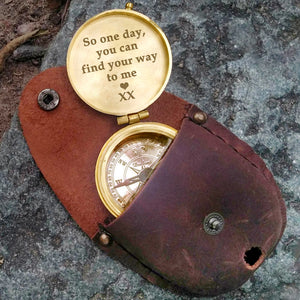 Engraved Compass - To My Man - So One Day, You Can Find Your Way To Me - Ukgpb26085