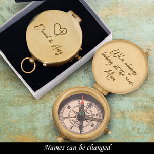 Personalised Engraved Compass - God - To My Lover - Looking At The Same Moon - Ukgpb26039