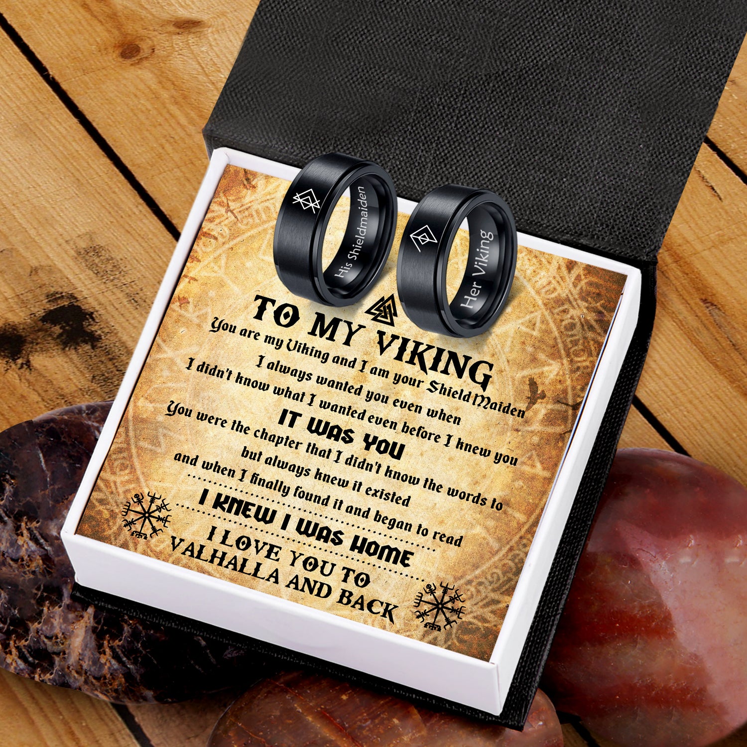 Couple Ring - Viking - To My Viking - I Love You To Vahalla And Back - Ukgrlc26001