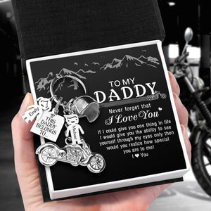 Personalized Kids Names Classic Bike Keychain - Biker - To My Daddy - I Love You - Ukgkta18001