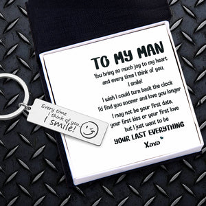 Engraved Keychain - Family - To My Man - Your Last Everything - Ukgkc26015