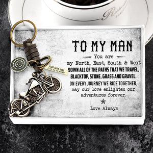 Motorcycle Keychain - To My Man - Ride Safe, Baby I Love You The Mostest - Ukgkx26006