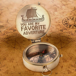 Engraved Compass - My Viking Man - You Are My Favorite Adventure - Ukgpb26022