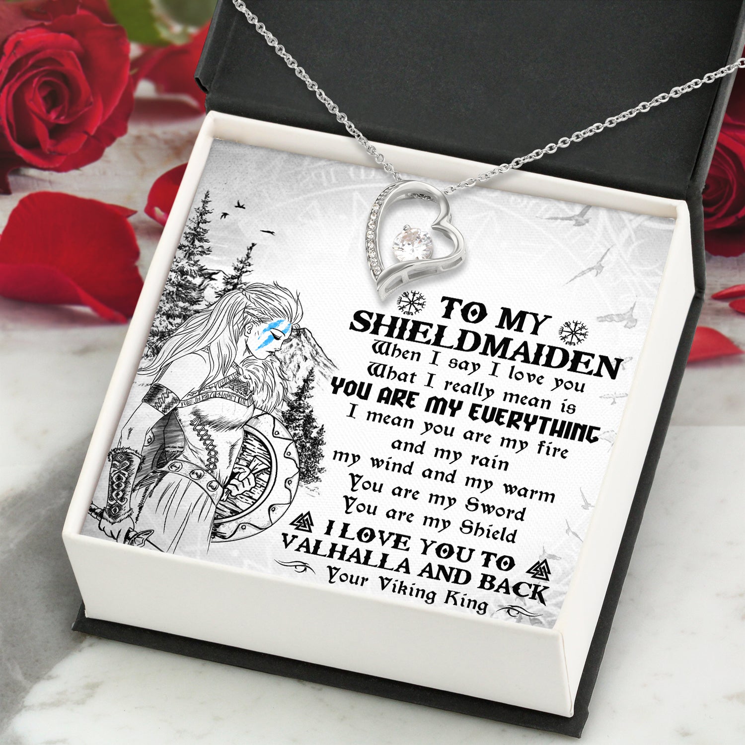 Forever Love Necklace - Viking - To My Shieldmaiden - You Are My Everything - Uksnr13002