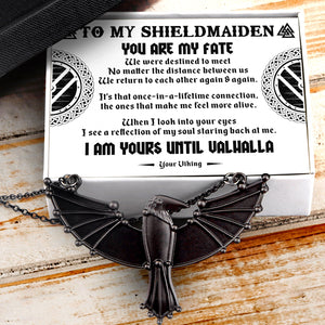 Dark Raven Necklace - My Shieldmaiden - I Am Yours Until Valhalla - Ukgncm13005