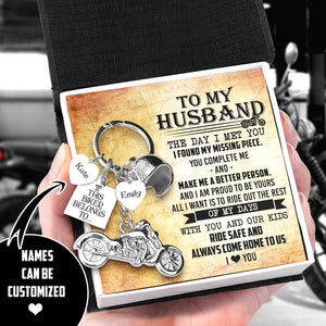 Personalised Classic Bike Keychain - Biker - To My Husband - I Love You - Ukgkt14008