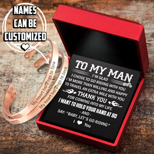 Personalised Couple Bracelets - Biker - To My Man - Thank You For Coming Into My Life - Ukgbt26013