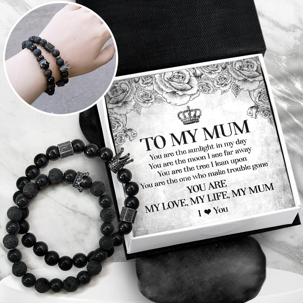 King & Queen Couple Bracelets - Family - To My Mum - You Are The Tree I Lean Upon - Ukgbae19001