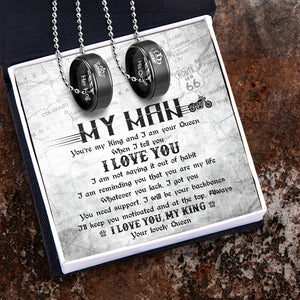 Couple Pendant Necklaces - Biker - To My Man - I Love You - Ukgnw26010