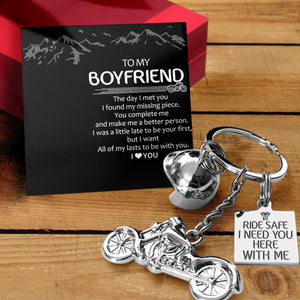 Classic Bike Keychain - To My Boyfriend - All Of My Lasts To Be With You - Ukgkt12001 - Love My Soulmate