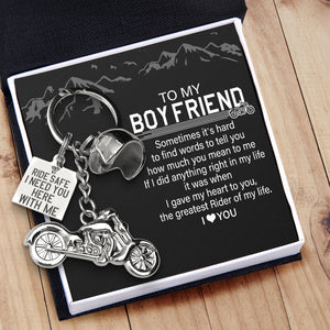 Classic Bike Keychain - To My Boyfriend - I Love You - Ukgkt12003 - Love My Soulmate