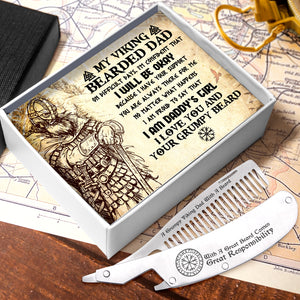 Folding Comb - Viking & Beard - To My Dad - I Am Daddy's Girl - Ukgec18028