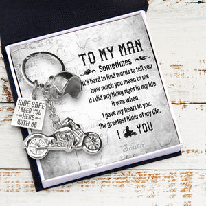 Classic Bike Keychain - Biker - To My Man - I Love You - Ukgkt26005
