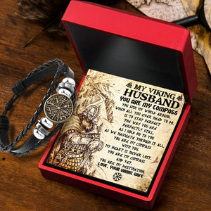Viking Compass Bracelet - Viking - To My Husband - You Are My Destination - Ukgbla14001