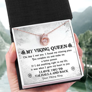 Crown Necklace - Viking - To My Viking Queen - I Love You To Valhalla & Back  - Ukgnzq13001