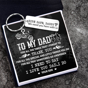 Engraved Motorcycle Keychain - Biker - To My Dad - From Son - I Love You Dad...i Do - Ukgkbe18005