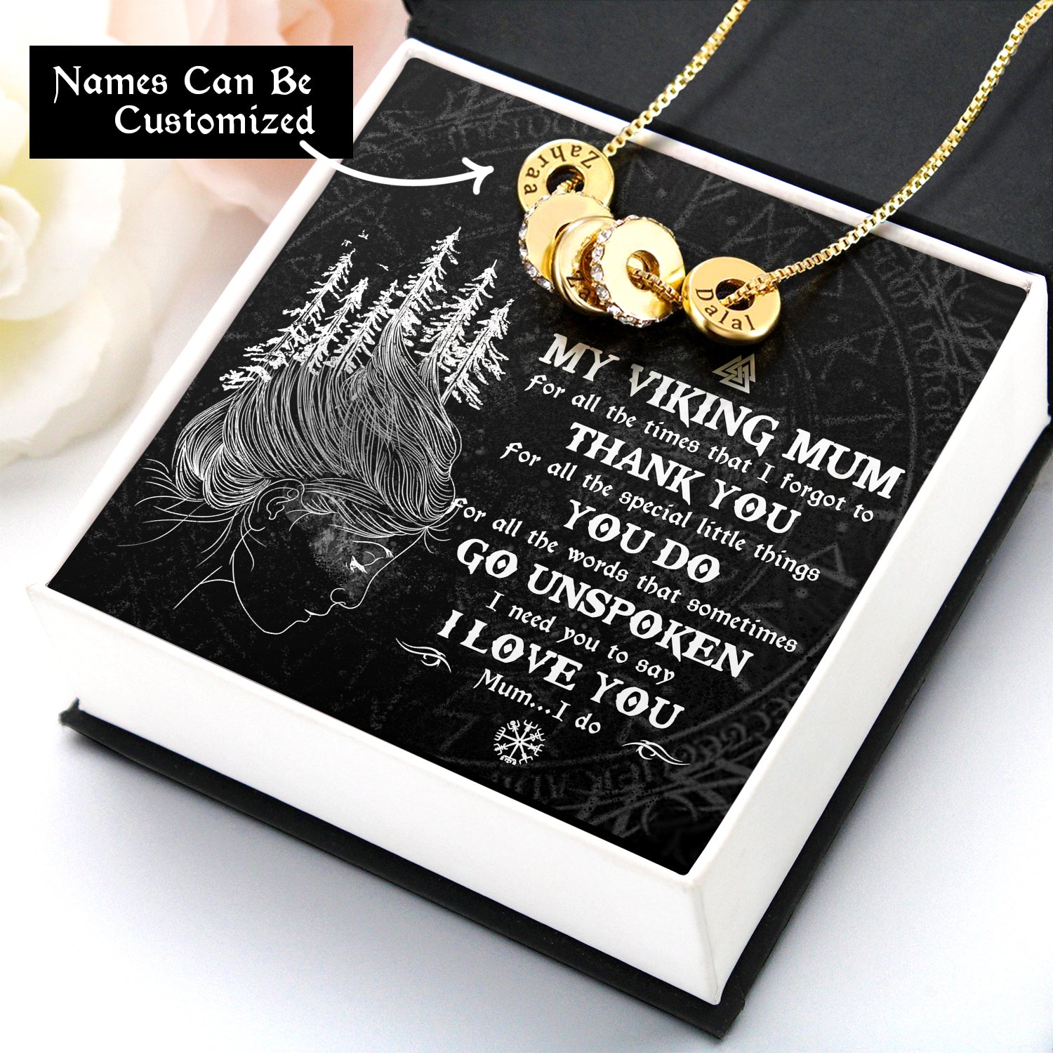 Personalised Metal Plated Custom Name Necklace - Viking - To My Viking Mum - For All The Words That Sometimes Go Unspoken - Ukgnzz19007