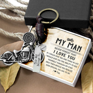 Personalized Motorcycle Keychain - Biker - To My Man - I Love You - Ukgkx26008