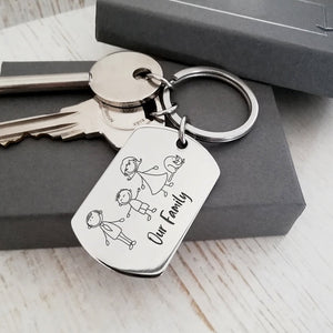 Dog Tag Keychain - Family - To My Husband - I Love You Now Until Forever - Ukgkn14002