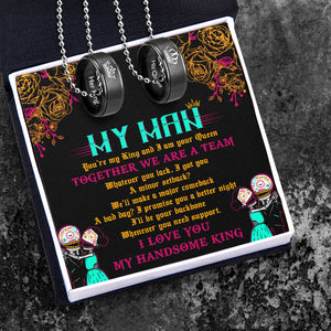 Couple Pendant Necklaces - To My Man - I Love You - Ukgnw26009