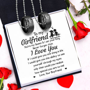Couple Pendant Necklaces - Family - To My Girlfriend - Never Forget That I Love You - Ukgnw13017