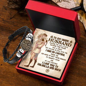 Viking Compass Bracelet - Viking - To My Husband - I Love You To Valhalla & Back - Ukgbla14002