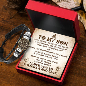 Viking Compass Bracelet - Viking - To My Viking Son - I Love You To Valhalla And Back - Ukgbla16006